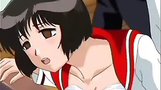 Super-cute hentai student dildoed fuckbox duplicated respecting ass-fucked